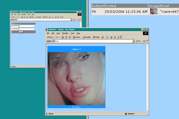 example of the web app in action