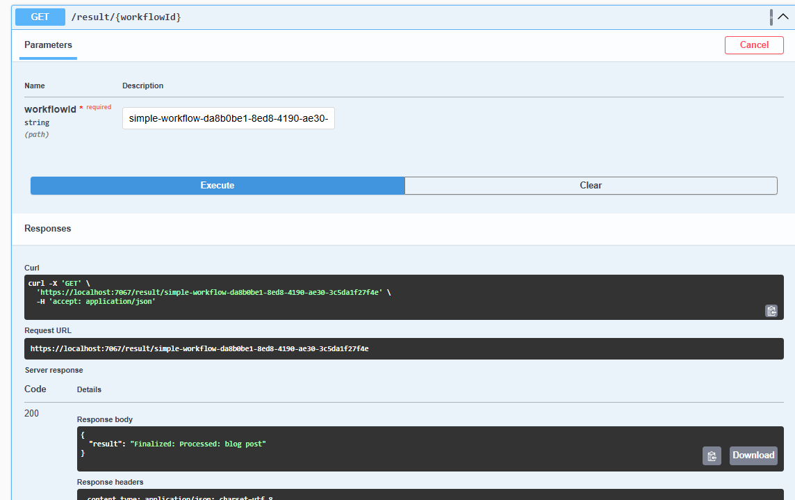 API - Swagger - Final Result