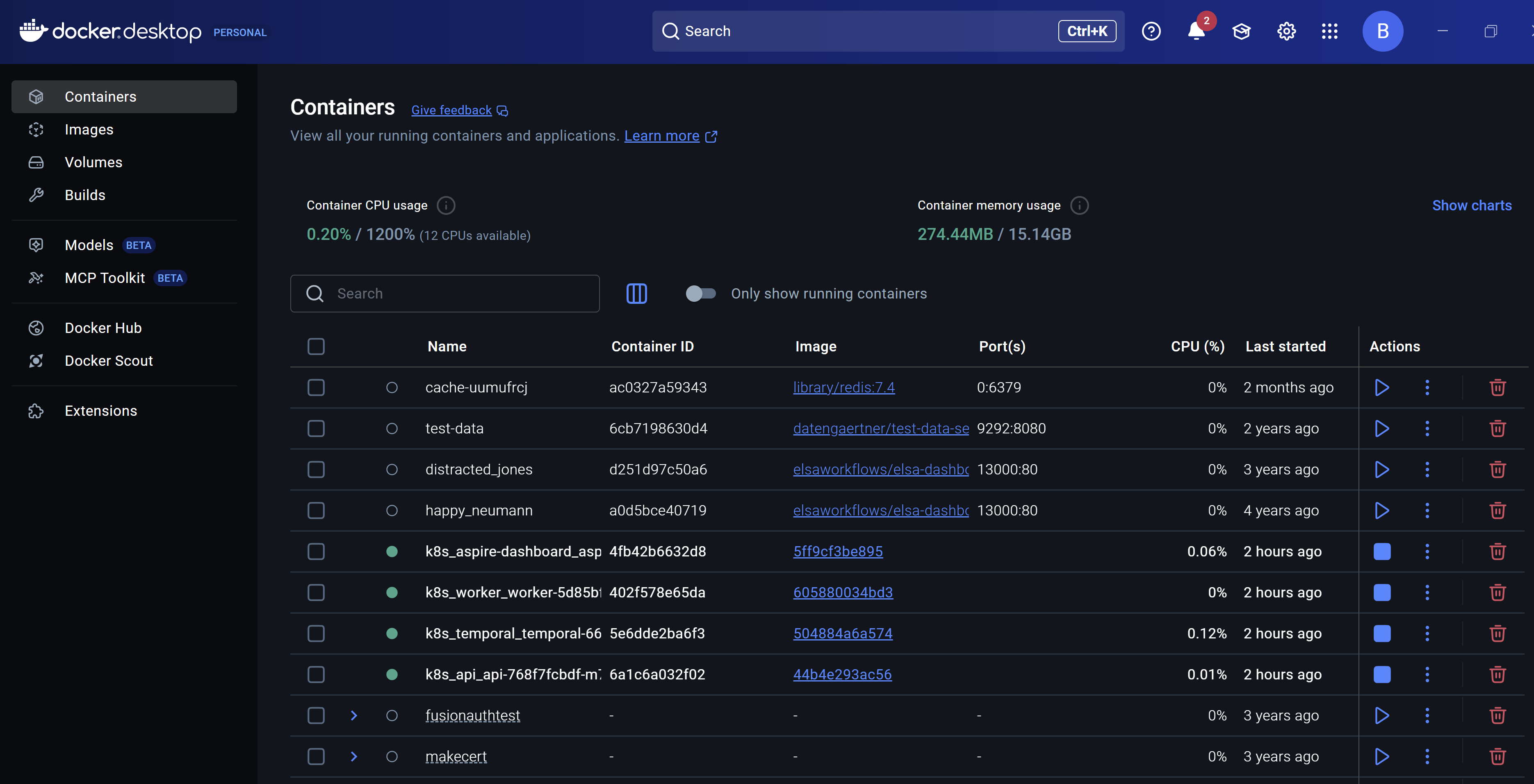 aspirate docker desktop