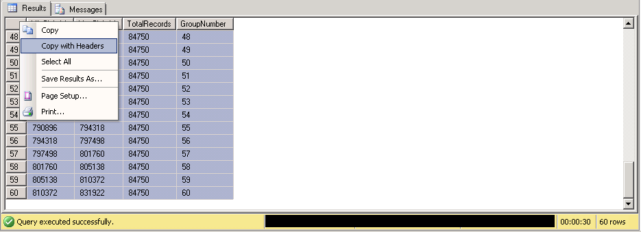 balanced sets results
