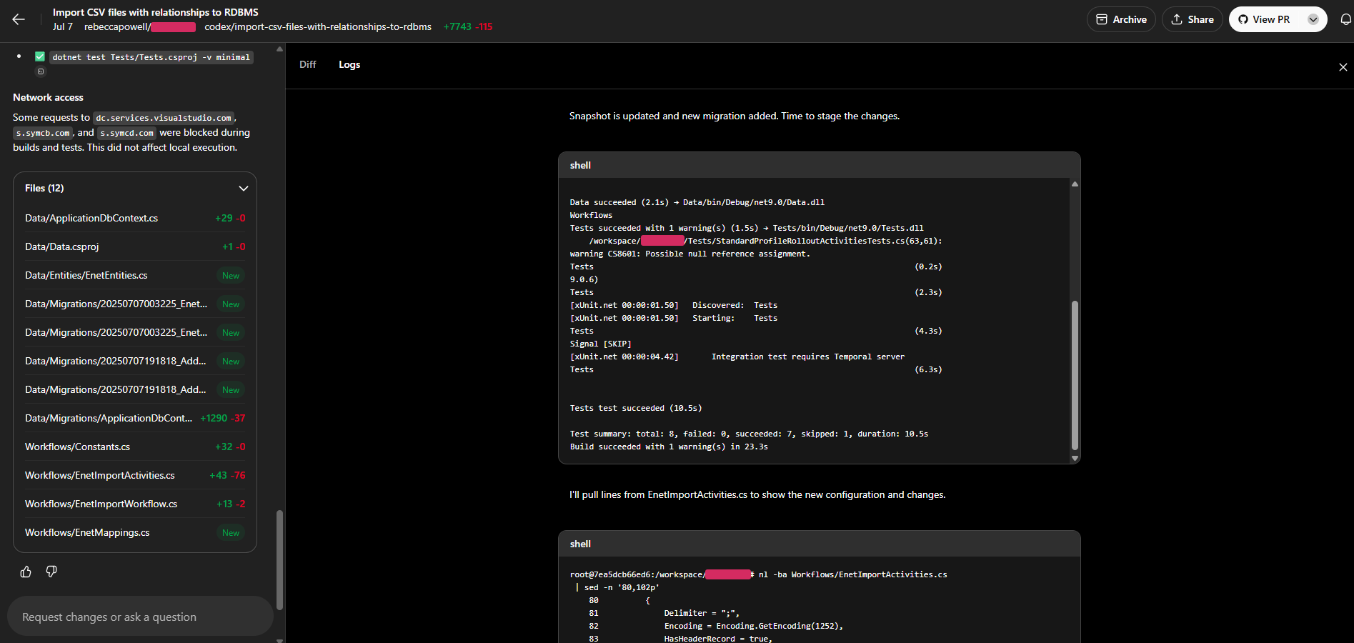 codex standard packages