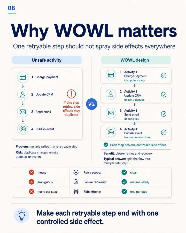 Why WOWL matters: safe steps versus spray writes