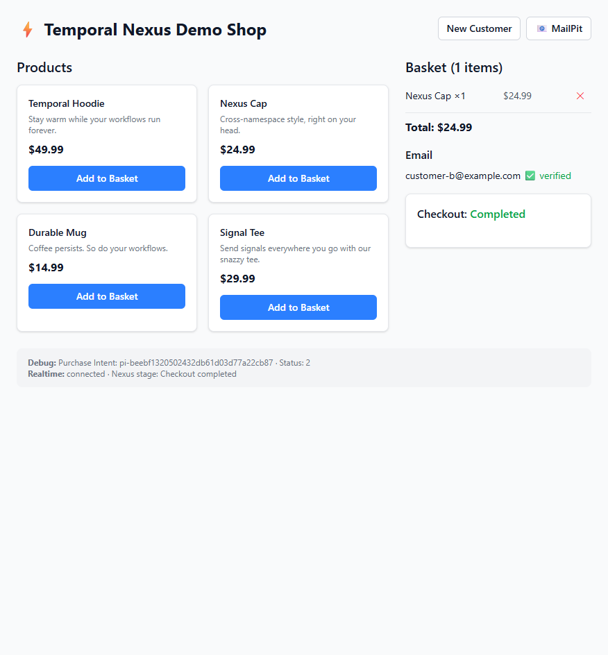 Headless two-customer completion run
